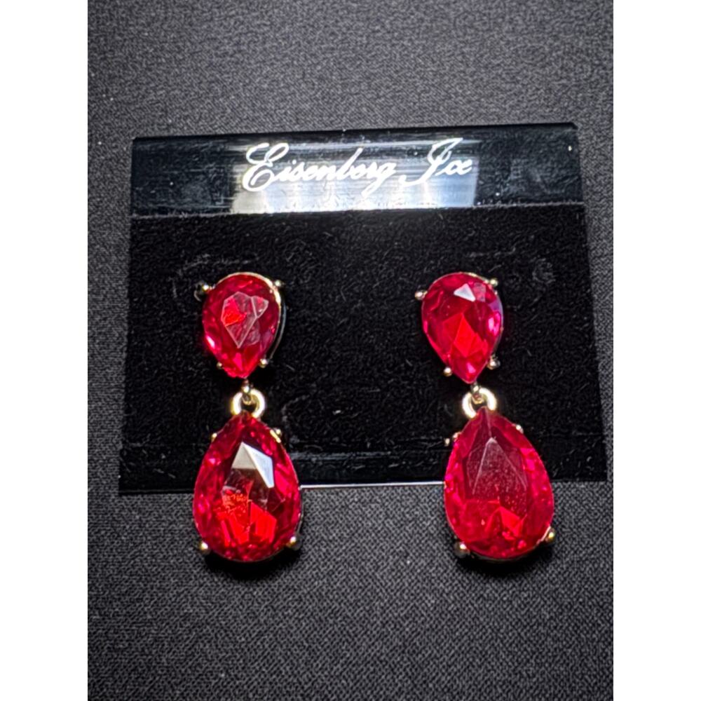 Vintage Eisenberg Ice Statement Pierced Earrings